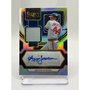2024 Panini Select Reggie Jackson Silver Game Worn Patch Auto 2/20 SP Angels